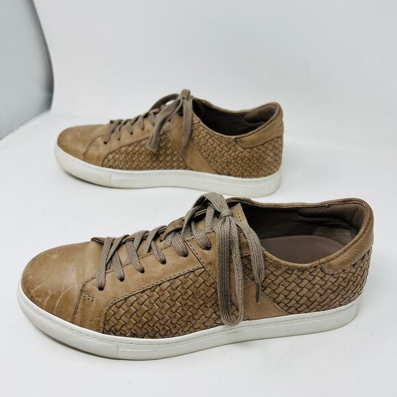 Trask Ackley Leather Low Top Sneaker Lace Up Woven - 8.5 - Picture 3 of 8